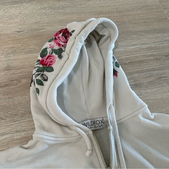 Wildfox white rosy stems Theo hoodie and sweatpants lounge set - Picture 15 of 16